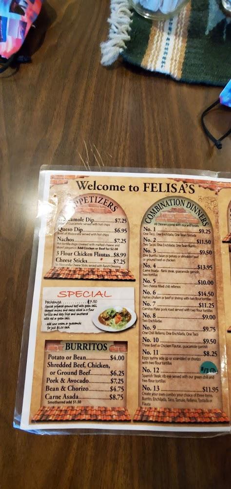 Felisa's Mexican Food & Lounge Menu image 3