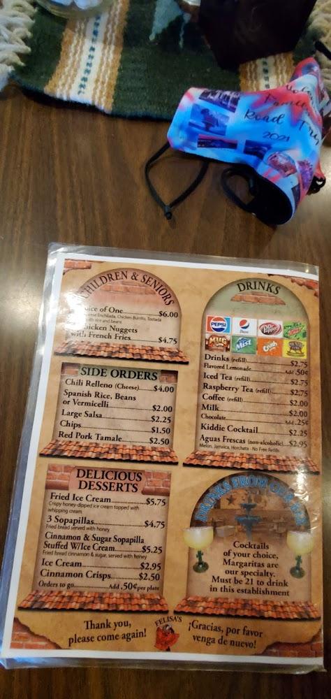 Felisa's Mexican Food & Lounge Menu image 4